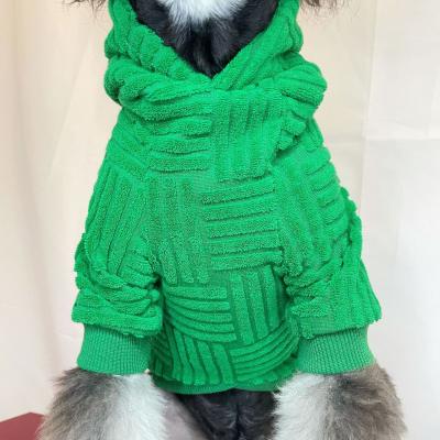 China High Quality Towel Cat Dog Clothes Hoodie Luxury Clothing Green Pet Appparel Designer Viable Wholesale for sale