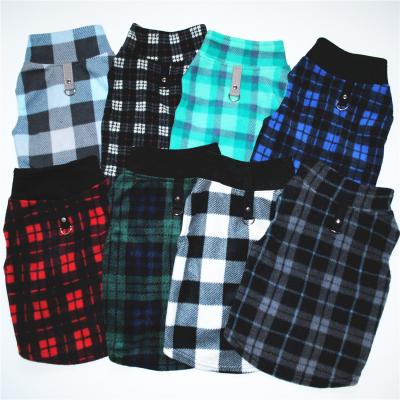 China Free Sample Sustainable Pet Clothing Apparel Fleece Puppy Vest Clothes With D-Ring for sale