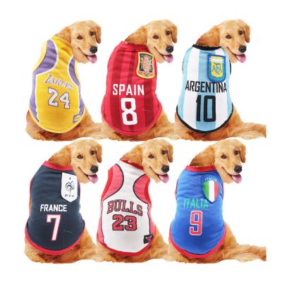 China Viable Wholesale Clothing Products Pet Dog Basketball Tank Top Vest Clothes for sale