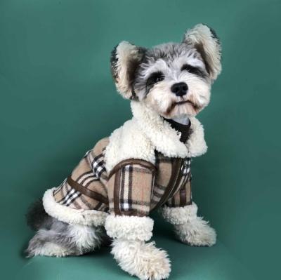 China Winter Viable Luxury High Quality Warm Leather Fur Thick Pet Clothing Cat Puppy Dog Coat Jacket Jacket for sale