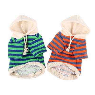 China New Hot Striped Hoodie Clothes Pet Cats Puppies Clothing Viable Perros de ropa de invierno Para for sale