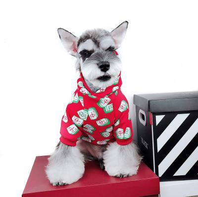 China Wholesale Viable Red Pet Cat Puppy Dog Hoodie Clothes New Year Chinese Style Majiang Winter Pet Clothes for sale