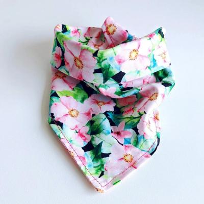 China Sustainable Wholesale Cotton Pet Supplies Colorful Printed Apparel Scarf Cat Puppy Dog Bandana for sale