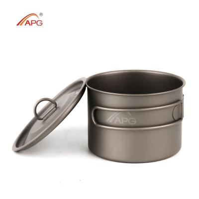 China APG Camping Metal Travel Mug Viable Titanium Coffee Tea Mug for sale