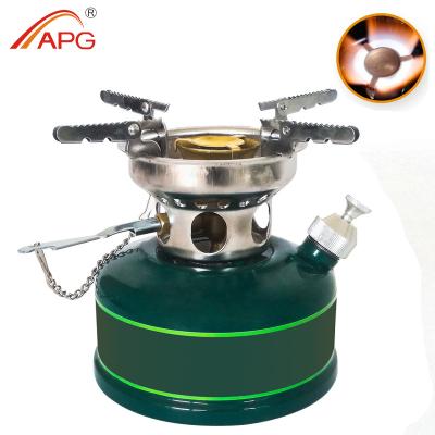 China Stainless Steel and Cooper APG New China Folding Mini Camping Gas Backpacking Stove for sale