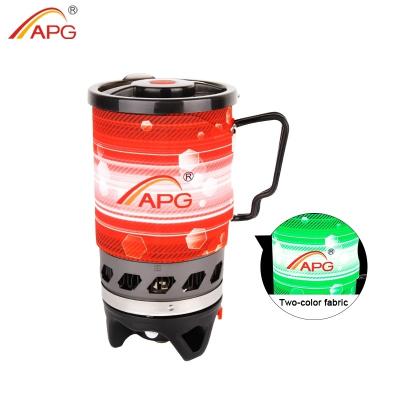 China Food Grade Hard Anodized Aluminum Solo Cooking System 900ml Camping Portable Gas Stove for sale