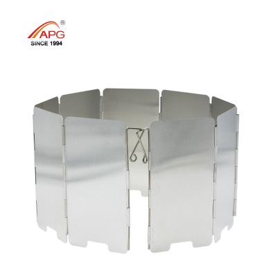 China Aluminum 9 Plates Camping Stove Aluminum Foldable Windshield Screen Shelter for sale