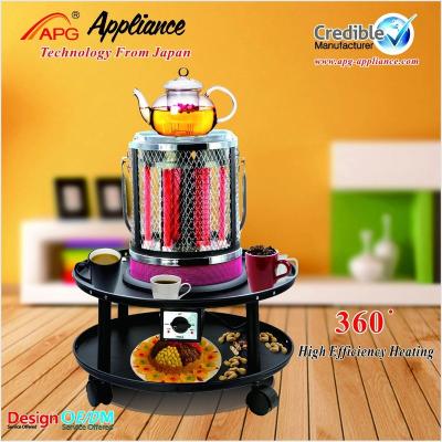 China Mobile Electric Home Heater Quartz Bedroom Heater With Storage Dishes for sale