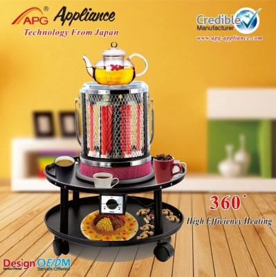 China 2000W Infrared Heater, Electric Quartz Bedroom Quartz Tube Heater With Universal Wheel for sale