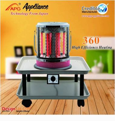 China Mobile Bedroom Quartz 2000w Electric Heater With Table for sale