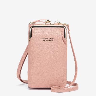 China Luxury Design Women Pinch Cross Wallet Multiple Mini Phone Bag Leather Ladies Purse Card Holder Body for sale