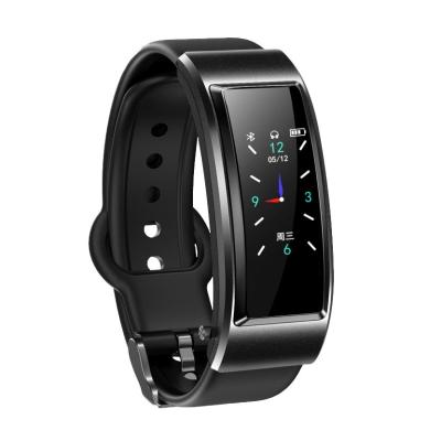 China 0.96inch Touch Screen Headphone Sport Wristband Heart Rate Movement Data Wireless Call Touch Interface Toggle Smart Watch for sale