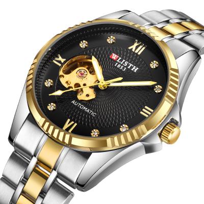 China Day/Date Automatic Mechanical Men's Watch Steel Band Clock Diamond Business Mechanical Watch R1011 for sale