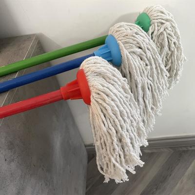 China Household Sustainable Floor Mop Microfiber Cotton Cleaning Mop Cover White Blue Cotton Threads In Customized Box for sale