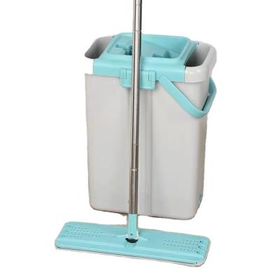 China New Sustainable Microfiber Wet And Dry 360 Degree Cleaning Flat Mop Bucket For Floor Cleaning Magic Mop for sale