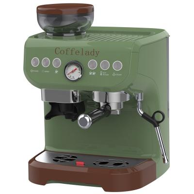 China Professional Super 15 Bar Ground Coffee Maker Espresso Coffee Maker Machine with Grinder Automatic Instant Coffee Maker Machine for sale