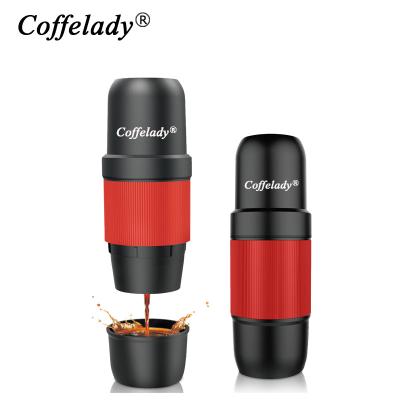 China Hotel Mini Capsule Hand Held Espresso Coffee Maker 13-15 Bar Portable Pump Manual Coffee Machine for sale