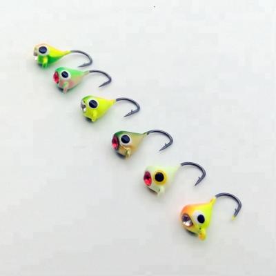 China 6PCS/Lot Mini Metal Bait Fish 15mm Lead 1.1g Head Anti-corrosion Hook Lure Winter Ice Bait Building Lure for sale