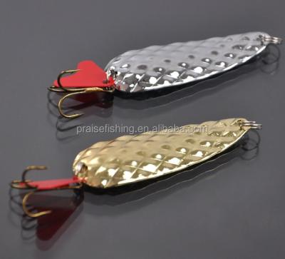 China Corrosion Resistant Design 8g 50mm Metal Pupular Spinner Fishing Lure Spoon for sale