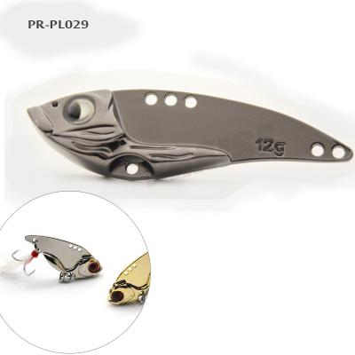 China PR-PL029 5g/10g/15g Bait Nickel Plating Spinner Zinc Alloy Wholesale Silver Steel Fishing Blade for sale