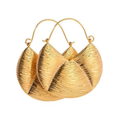 China TRENDY Holiday Style 18K Gold Plated Jewelry Waterproof Earrings Grain Design Summer Bag Shaped Drop Earrings for sale