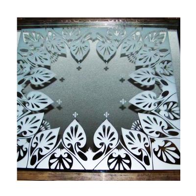 China Cheap Decorative Glass Made In China Art Glass Frosted Machinery Glass CNC Frosted Sandblasting Machine for sale