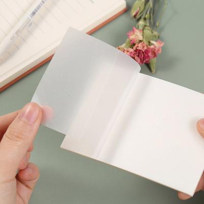 China Self Adhesive Clear Transparent Custom Sticky Notes Pads 50sheets 75*75mm for sale