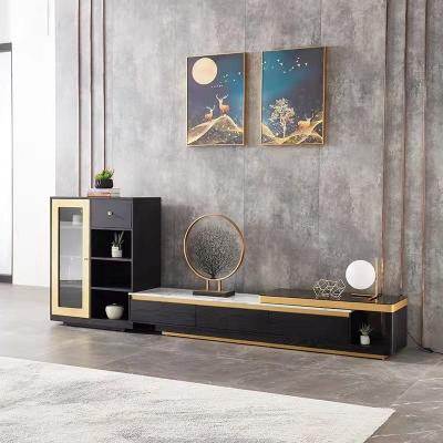 China Modern Hardcover Fashion Living Room Marble TV Table Top Villa Bespoke Italian Modern Design TV Cabinet Luxury Modern TV Table for sale