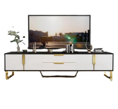 China Latest Modern Modern TV Stand Center Glass Table And Frame Meuble Wood Table Modern Solid Wood Glass TV Stand for sale