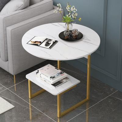 China Modern Side Table Cafe Sofa Furniture Decorative Round Corner Metal End Side Table Bedside Bedside Bedside Modern Luxury Side Tables for sale