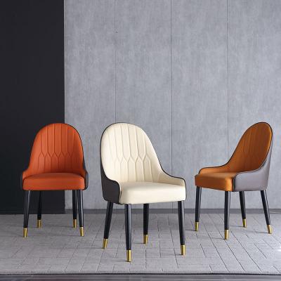 China Modern Luxury Creative Upholstered Leisure Dining Chair Modern Home Furniture Leather Modern Chairs for sale