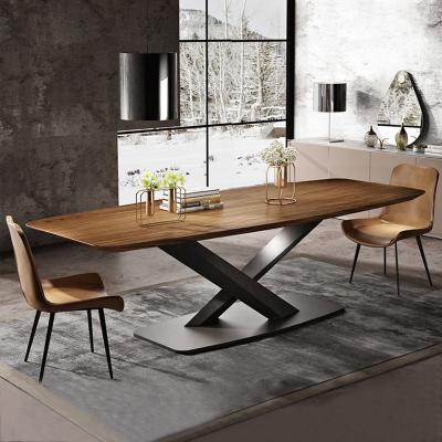 China Nordic Folding Dining Tables Modern Solid Wood Top Dining Table Piece Set Luxury Wooden Dining Table Set One for sale