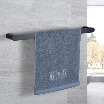 China Modern KEO Light Luxury Toilet Lengthen Bar Bathroom Black Hardware Accessories Hanging Towel Rack for sale