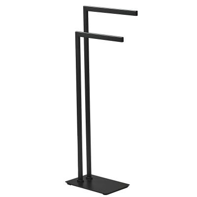 China Creative Movable Rotating Towel Rack Floor-standing Modern Brass Towel Holder Bathroom Towel Holder for sale