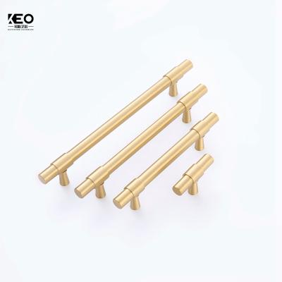 China Modern T Bar Home Decor Hardware Closet Furniture Cabinet Pull Knobs Handles Brass for sale