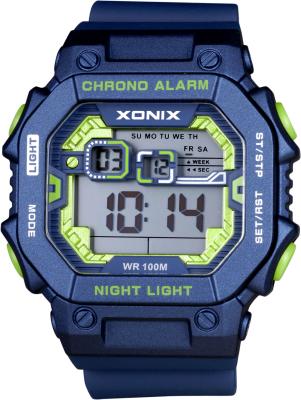 China Blue Sporty Square Digital Watches Silicon Band Water Resistant for sale