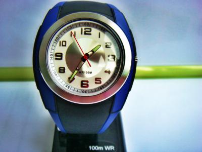 China Dark Blue Sports Quartz Analog Watch For Male With Japan Movement for sale