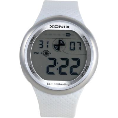 China White Digital Self Calibrating Watches With PU Wristband Dual Time for sale