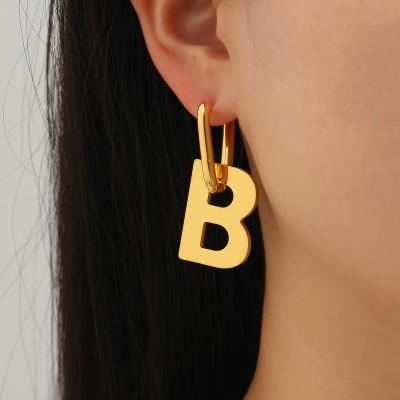 China Designer Jewelry Pendientes Accesorios Catalog Stainless Steel Letter B Designer Earrings Friendly Material Women Famous Brand Jewelry Fine Jewelry for sale