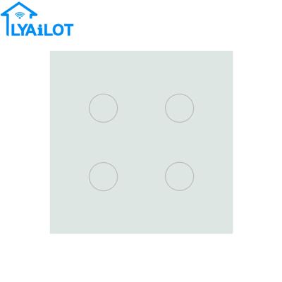 China LYAILOT Waterproof Smart Switch Newly Developed EU UK 4gang wifi switch compatible with smart speakers for voice control for sale