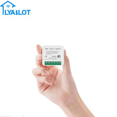 China PC tuya mini smart control switch on-off switch intelligent hidden current breaker 16A 1gang switch new for sale