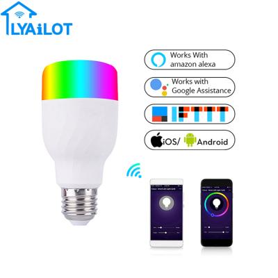 China Smart RGB Led Bulb wifi tuya App RGB Wifi Soft Light Smart Light Bulb 4000K with Google Home for sale