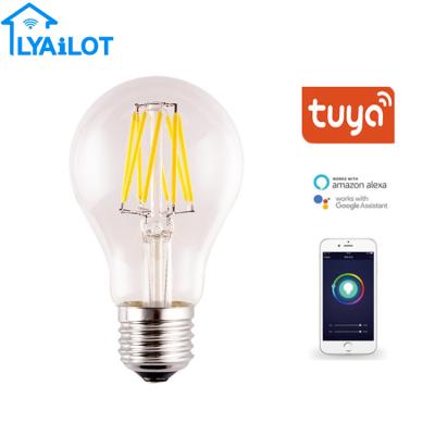 China Wifi Smart Retro Edison Bulb Tuya Smart A60 Tungsten Bulb Wifi Voice Control Edison Bulb Tungsten A60 Bulb for sale