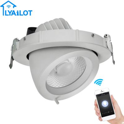 China APP Aluminum Smart 35W Movable Dimming Color Shop Lighting Elephant Trunk Ceiling Spotlight With Tuya App for sale