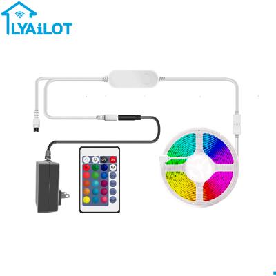 China Smart RGB Led Light Bulb Controller Supports Voice Control Tuya Life Smart App Wifi Wireless Remote Control Led Light Strip for sale