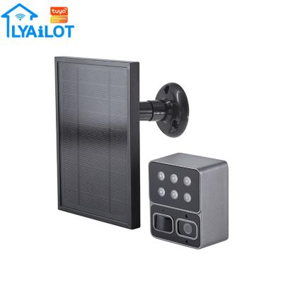 China Night Vision Tuya 1080P LED Solar Garden Light Camera Waterproof Power 4G IP66 Smart Camera for sale