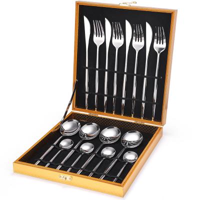 China Sustainable Portugal Series 16 PCs Stainless Steel Cutlery Sets Service For 4 Person Flatware Sets for sale