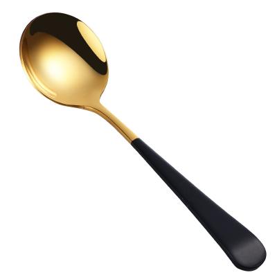 China Creative Disposable PVD Gold Stainless Steel SS304 Stainless Steel Tea Spoon Colorful Kids for sale