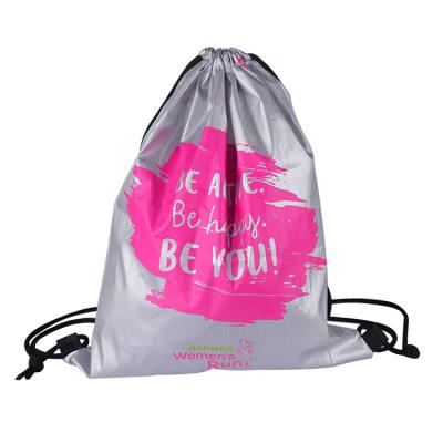 China Wholesale Reusable Cheap Custom Promotional 210D Polyester Drawstring Bag Custom Daily Bag for sale