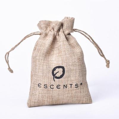 China Burlap Gfit Canvas Drawstring Bag Eco-Friendly Reusable Custom Pouch OEM Logo Printed Eco Friendly Promotional Small for sale